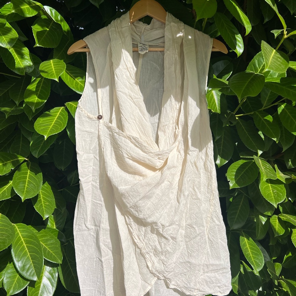 Cotton Flower Flowy Vest